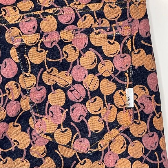 MOTHER The Looker Cherry Print Jeans Denim Sz 28 - Picture 8 of 11